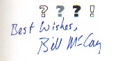 William "Bill" McCay signature from 2002.