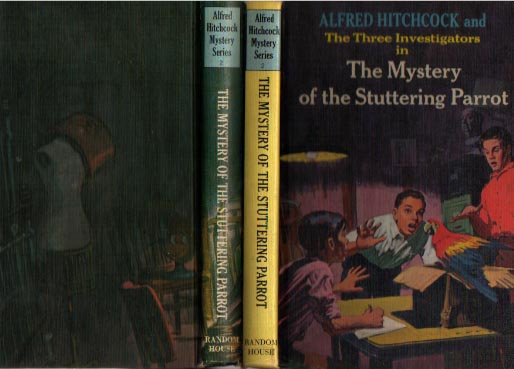 At left is the 1st HB Printing with the wrap-around cover art.